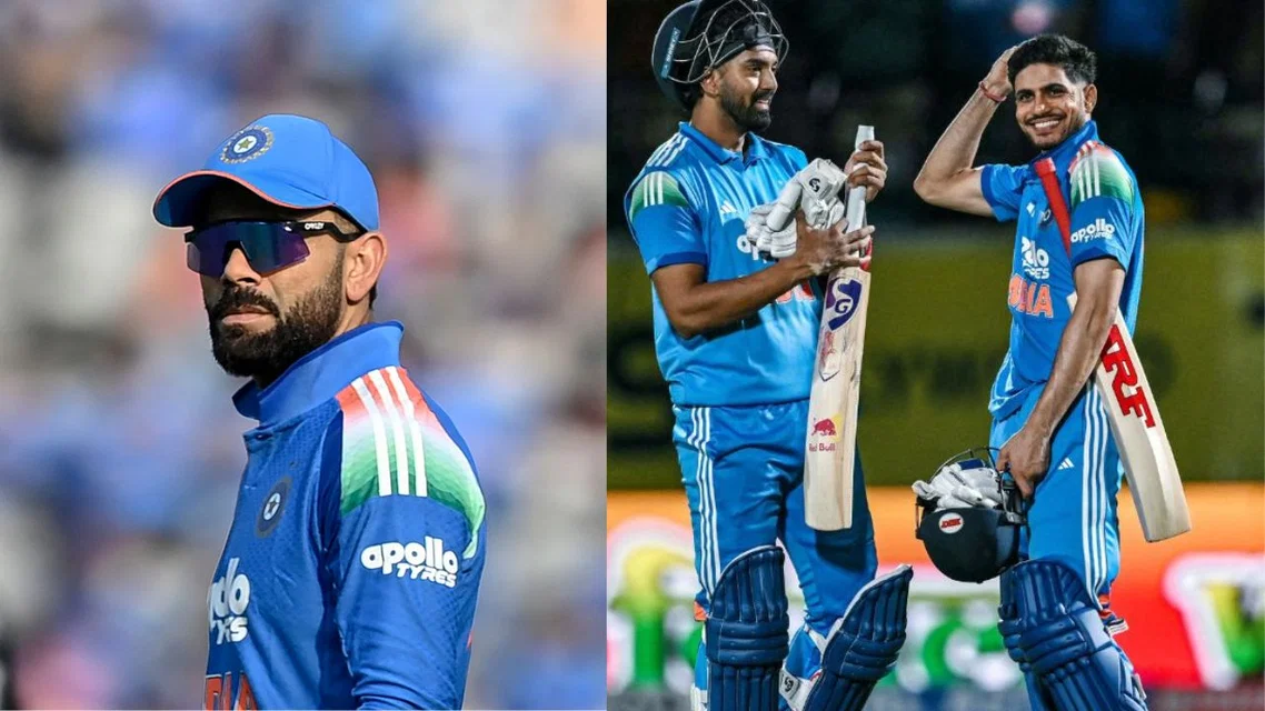 Virat Kohli, KL Rahul and Shubman Gill (Source: AFP)