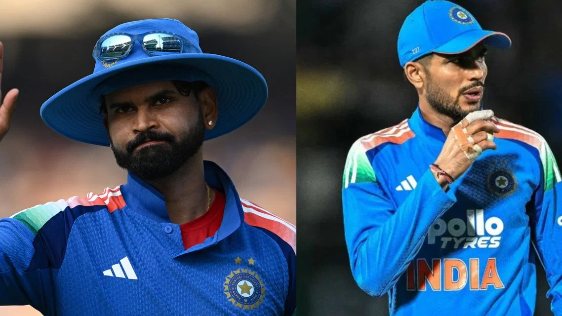 Shreyas Iyer and Shubman Gill for India [Source: AFP]