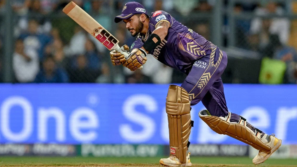 Manish Pandey in action for KKR (Source: AFP Photos)