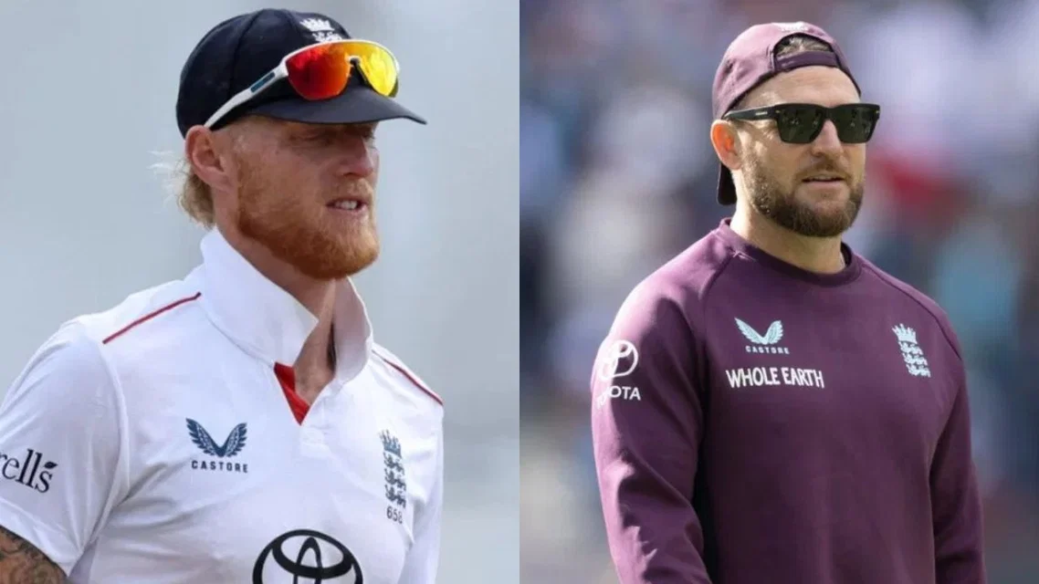 Ben Stokes and Brendon McCullum [Source: AFP]