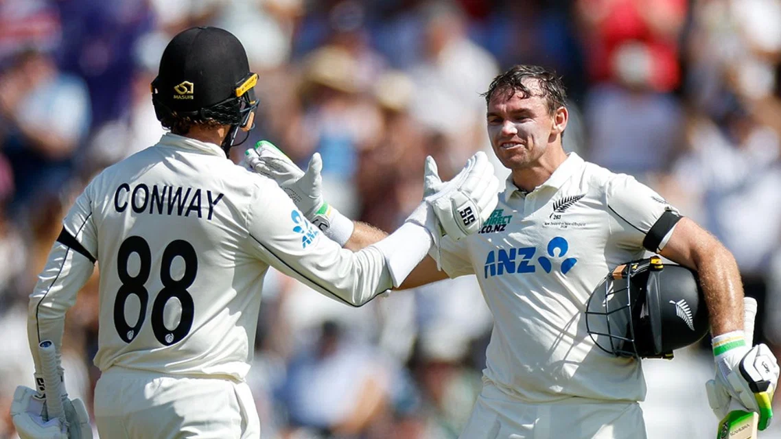 Tom Latham and Devon Conway during ENG vs NZ 3rd Test. PC- X.com/BLACKCAPS