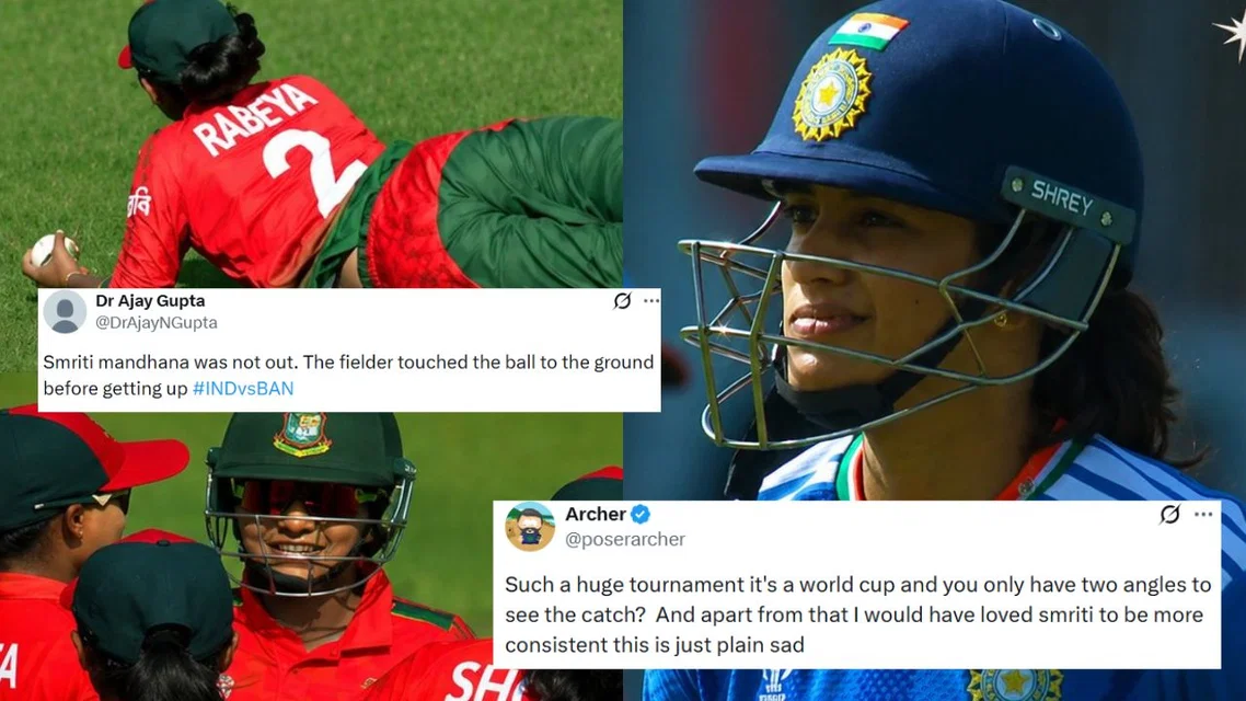 Fans blame umpires for Smriti Mandhana wicket [Source: screengrab]