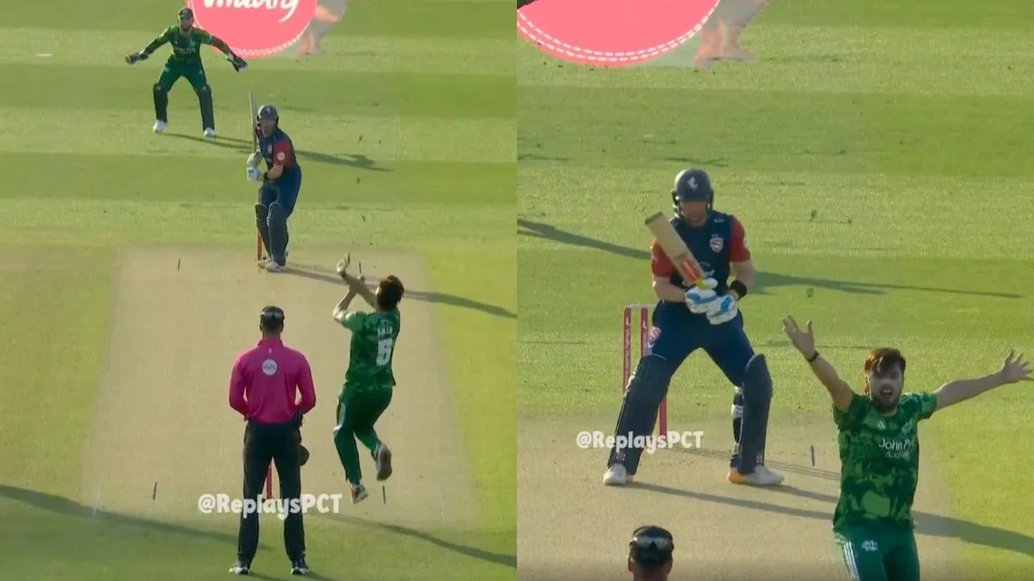 Mohammad Amir in action during T20 Blast 2026 (Source: Screengrab from X)