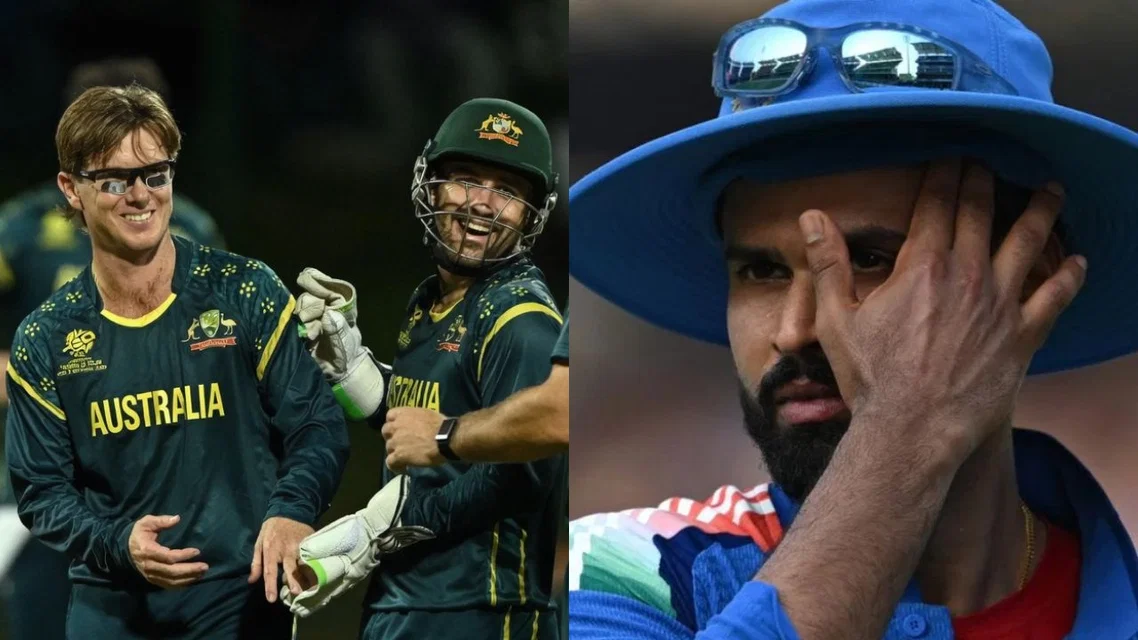 Australia team and India captain Shreyas Iyer [Source: AFP]