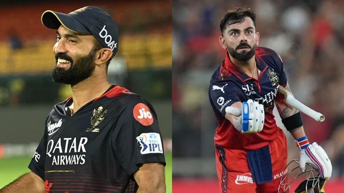 Dinesh Karthik and Virat Kohli [Source: X]