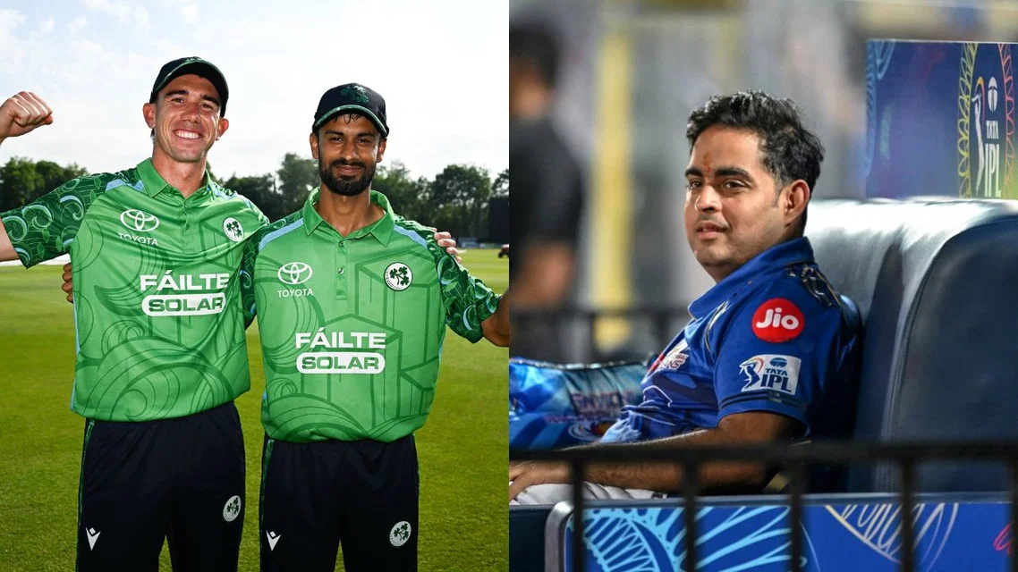Jai Moodra & Matt Hollard and Akash Ambani (Source: AFP Photos)