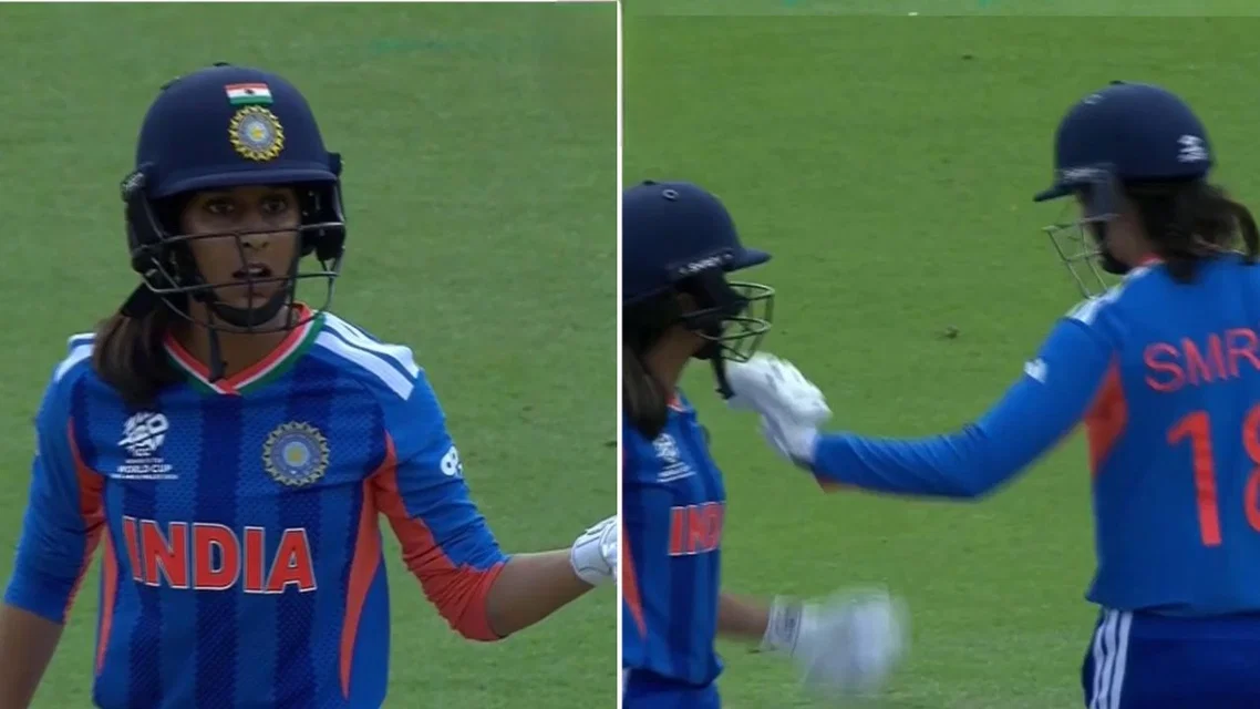 Jemimah-Mandhana in heated exchange [Source: Screengrab/SonyLiv]
