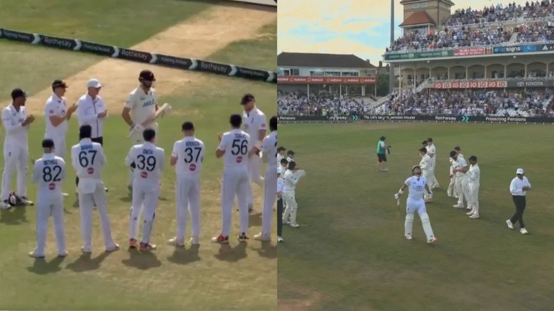 Ben Stokes get 2 guard of honours [Source: screengrab]