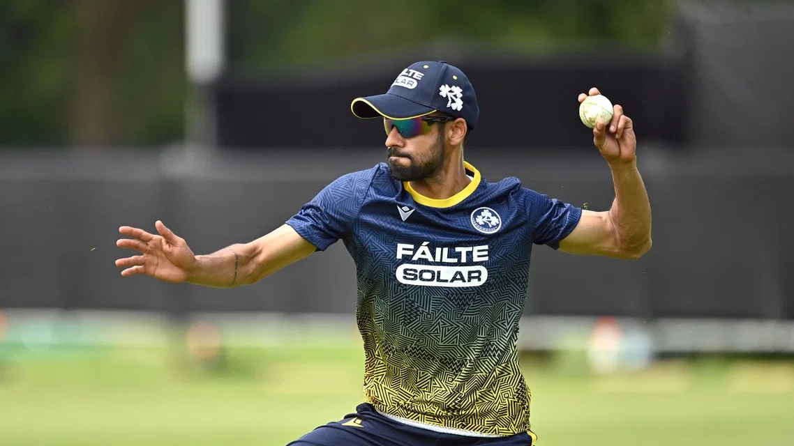Jai Moondra in practice for IND vs IRE T20Is. [Source- X.com/cricketireland]