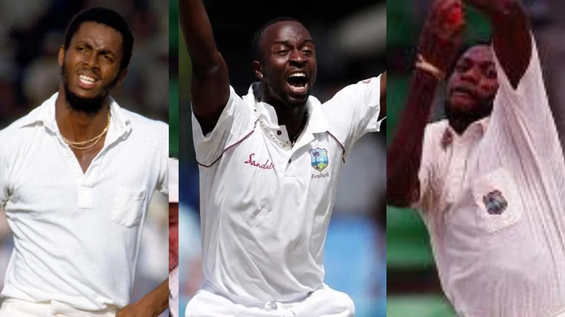 Courtney Walsh, Kemar Roach and Curtly Ambrose [Source: X]