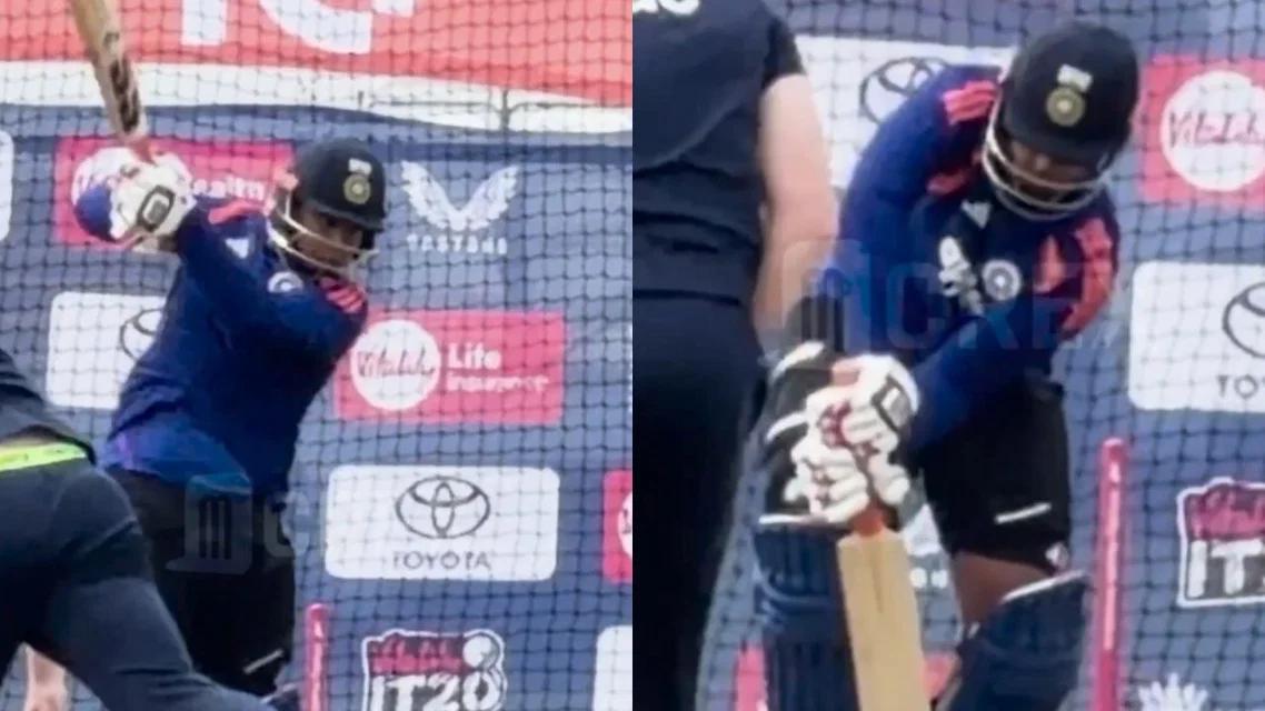 Vaibhav Sooryavanshi in the nets for India [Source: CREX/X]