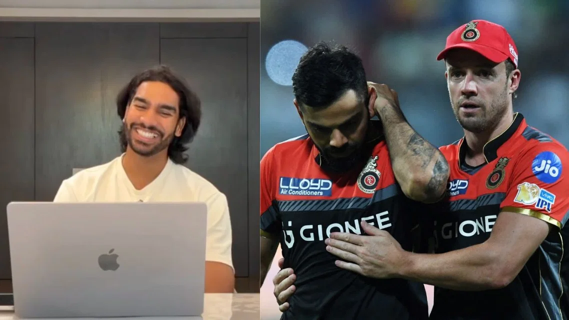 Venkatesh Iyer reacts to RCB's 49 all-out [Source: AFP, @Vikas662005/X.COM]
