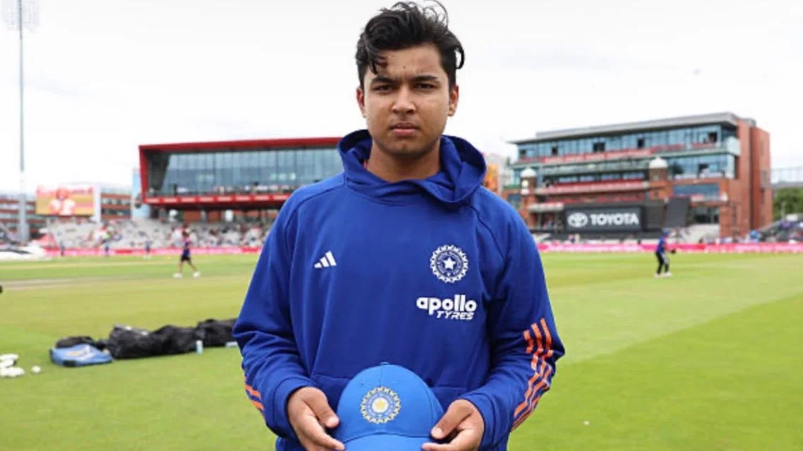 Vaibhav Sooryavanshi makes his debut for India [Source: screengrab]