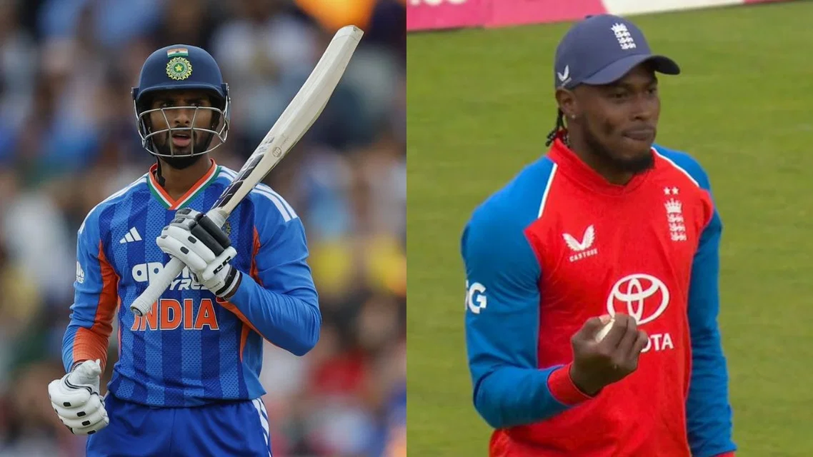 Tilak Varma and Jofra Archer [Source: X]