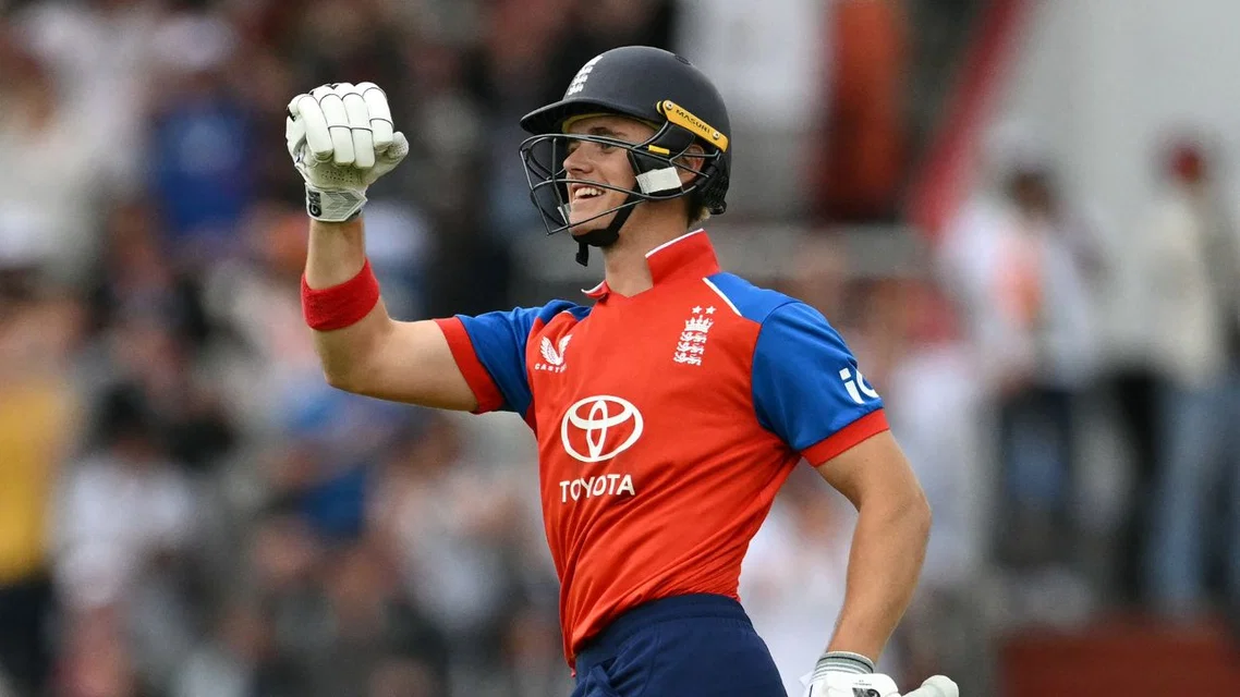 Jacob Bethell in END vs IND 2nd T20I (Source: AFP)