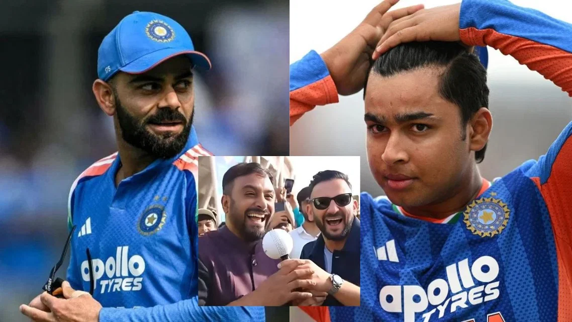 Virat Kohli and Vaibhav Sooryavanshi [Source: AFP]