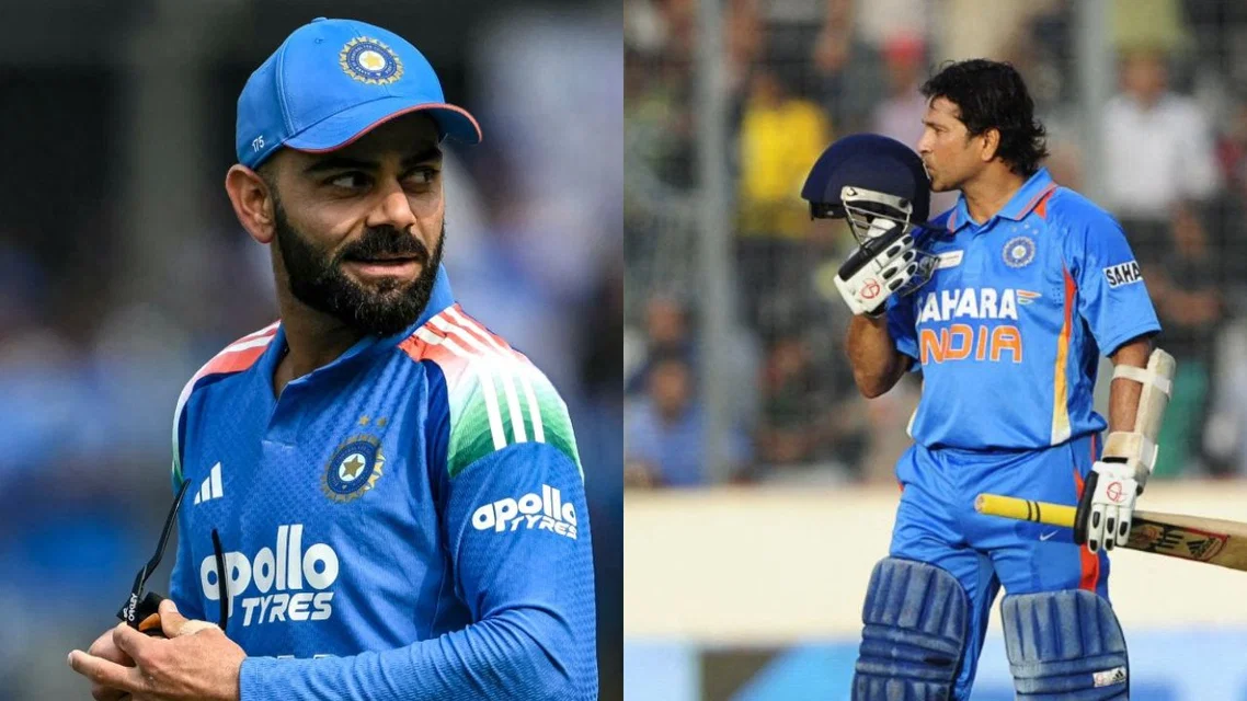 Virat Kohli and Sachin Tendulkar - (Source: AFP)