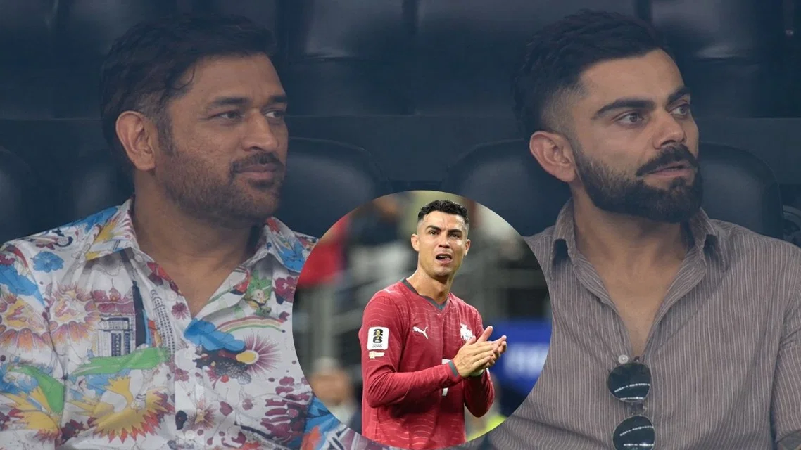 MS Dhoni And Virat Kohli in viral post (Source: X & AFP)