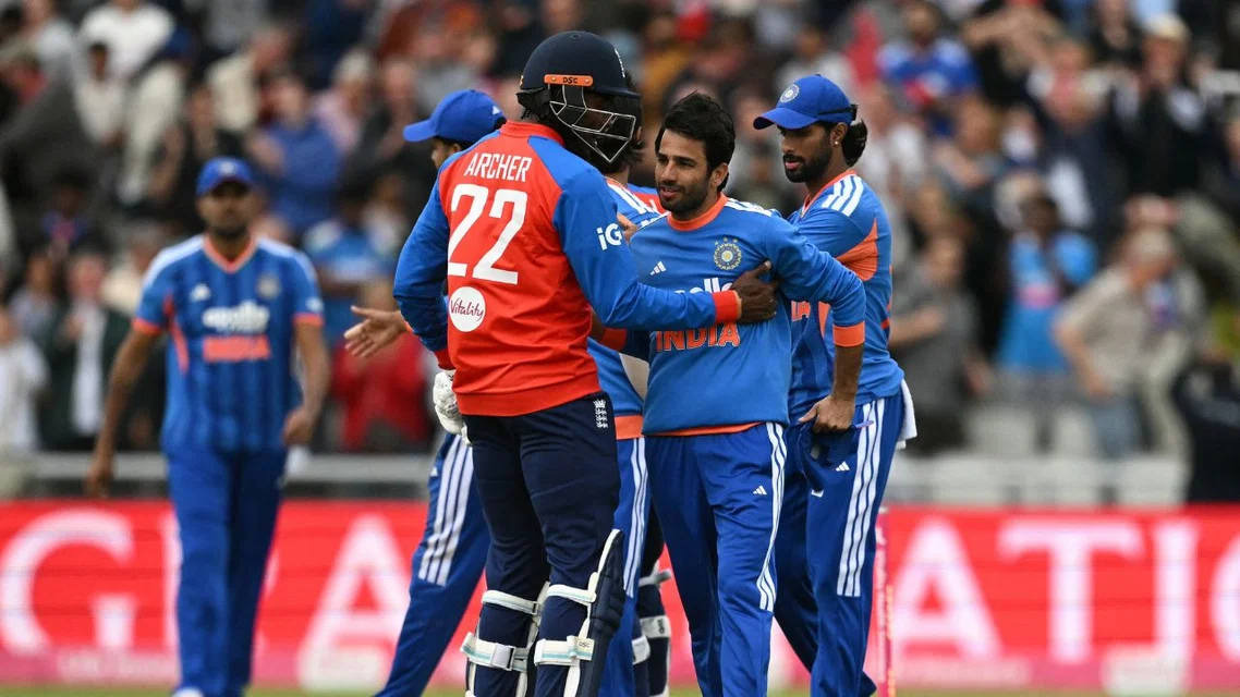 Ravi Bishnoi gave away 29 runs in an over in IND vs ENG 2nd T20I | PC- AFP