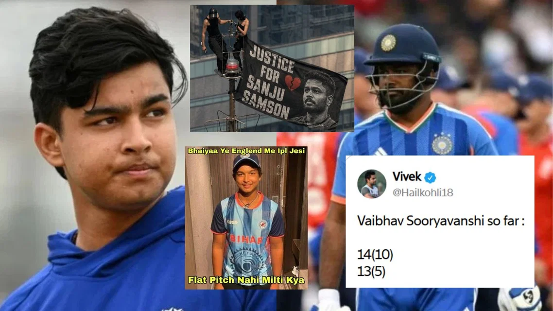 Fans turn on Vaibhav Sooryavanshi [Source: AFP, screengrab]
