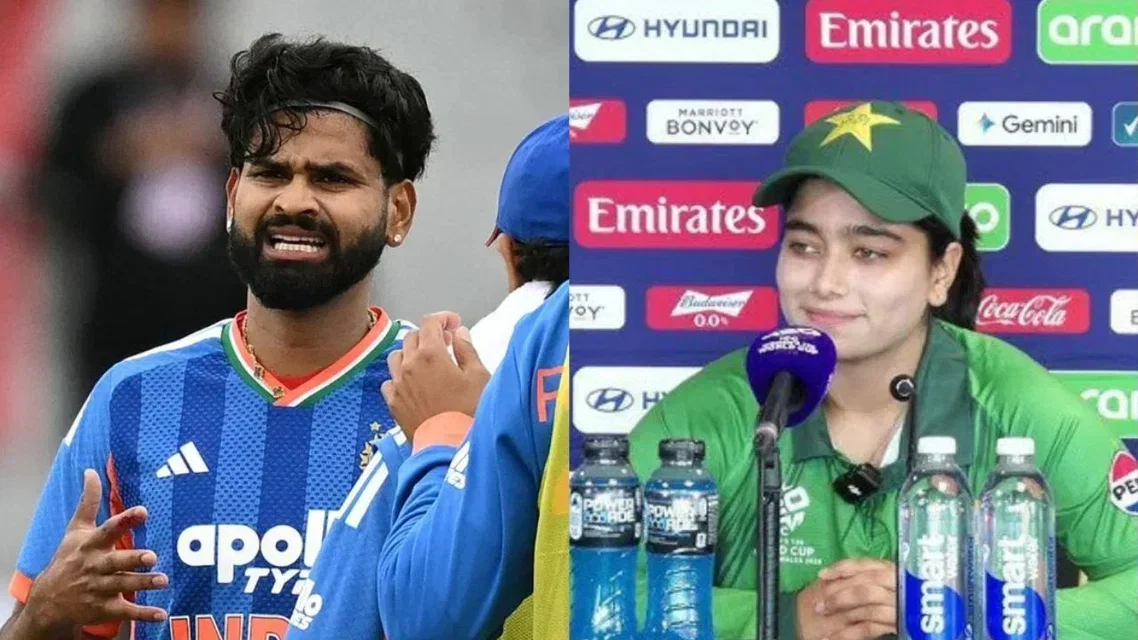 Shreyas Iyer and Fatima Sana [Source: AFP, x]