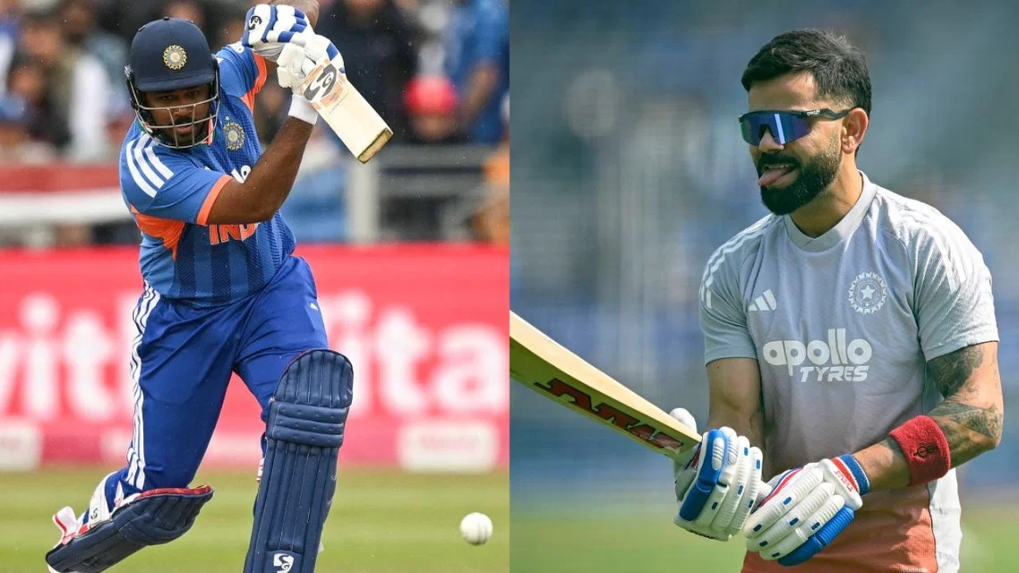 Sanju Samson and Virat Kohli - (Source: AFP)
