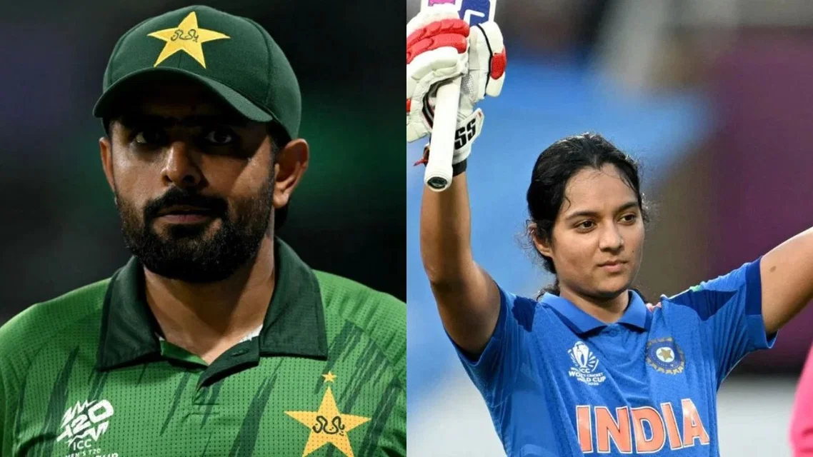 Babar Azam and Pratika Rawal [Source: AFP]