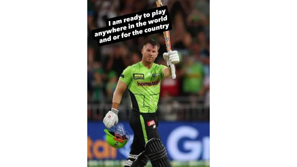 David Warner's Instagram story (Source: Instagram)