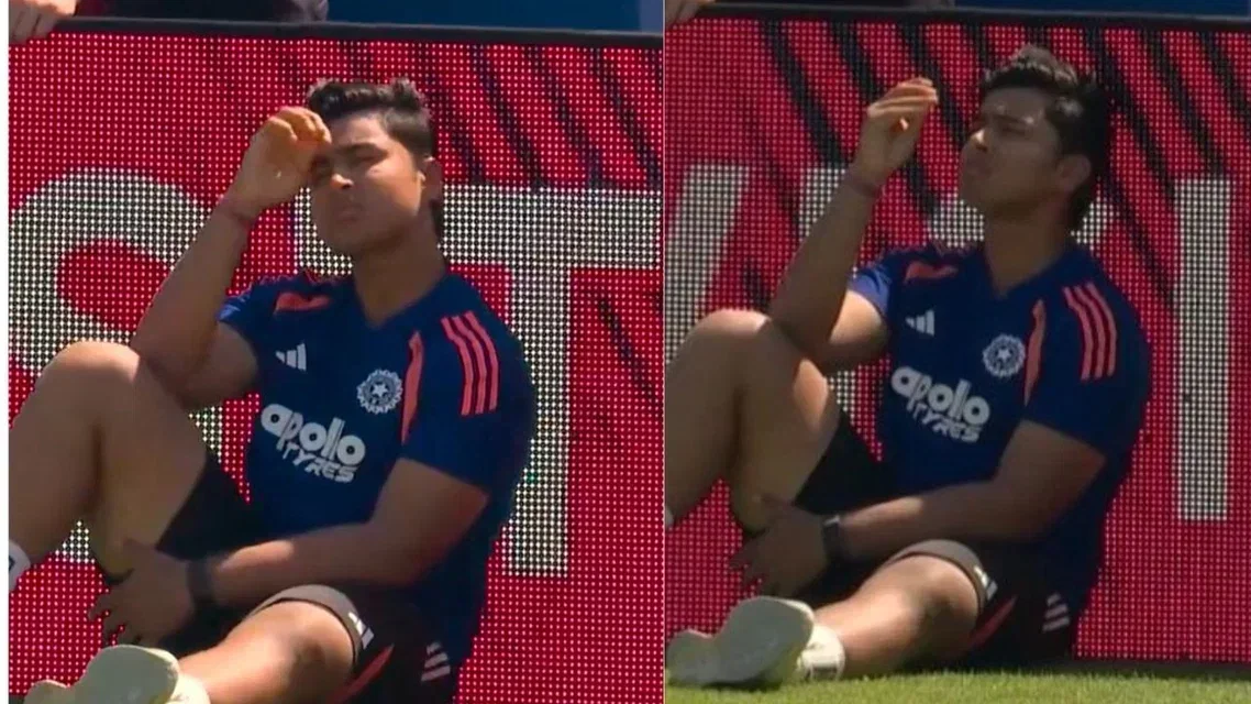 Sooryavanshi dejected as India drops him for 5th T20I [Source: @Shebas_10dulkar/x.com]
