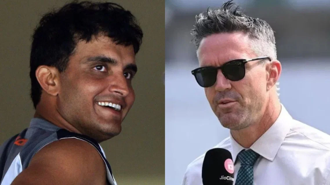 Sourav Ganguly and Kevin Pietersen [Source: AFP, x]