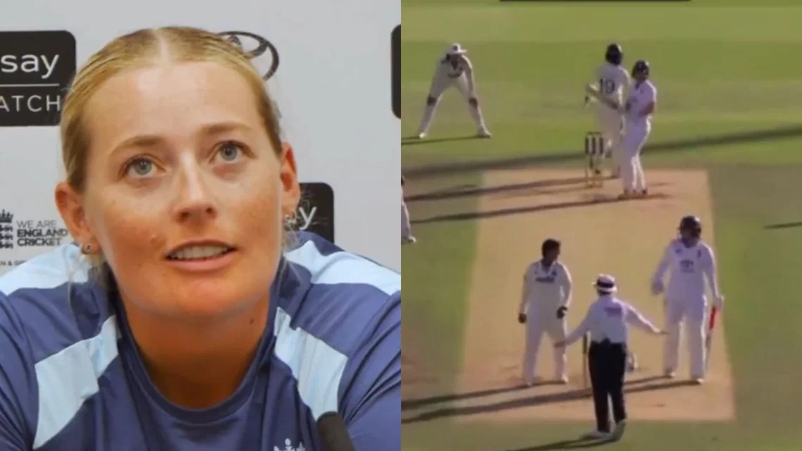 Sophie Ecclestone bad mouths Deepti Sharma in Lord's Test [Source: X]