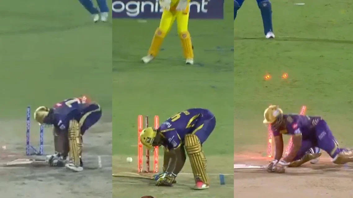 Andre Russell getting bamboozled (Source: Screengrab from M