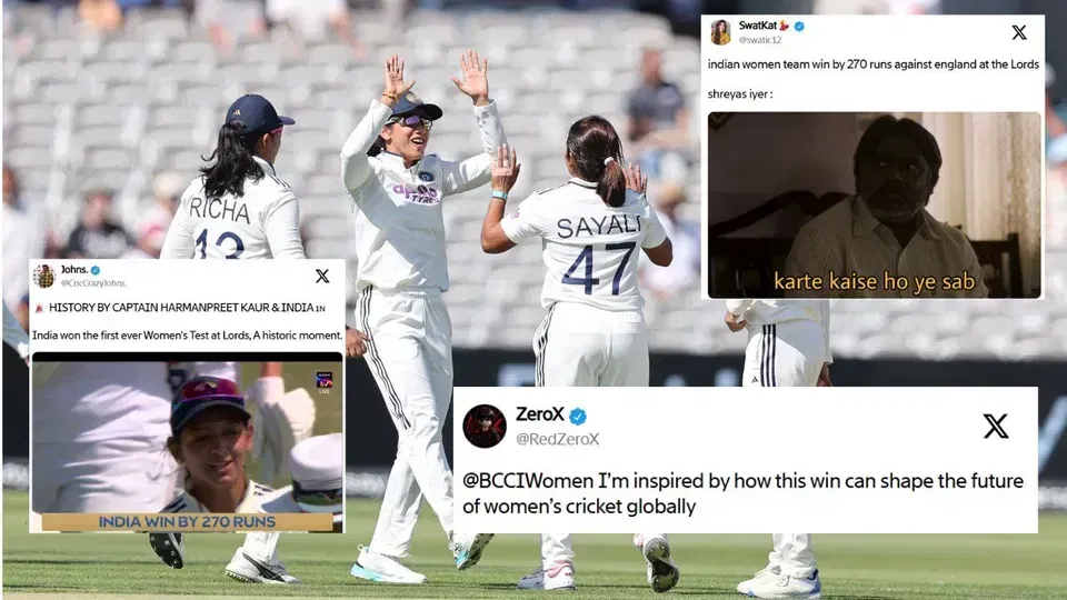"Our Men Need to Learn From Women"- Fans Hail Harmanpreet Kaur And Co. As India Conquer Lord’s vs England "Our Men Need to Learn From Women"- Fans Hail Harmanpreet Kaur And Co. As India Conquer Lord’s vs England