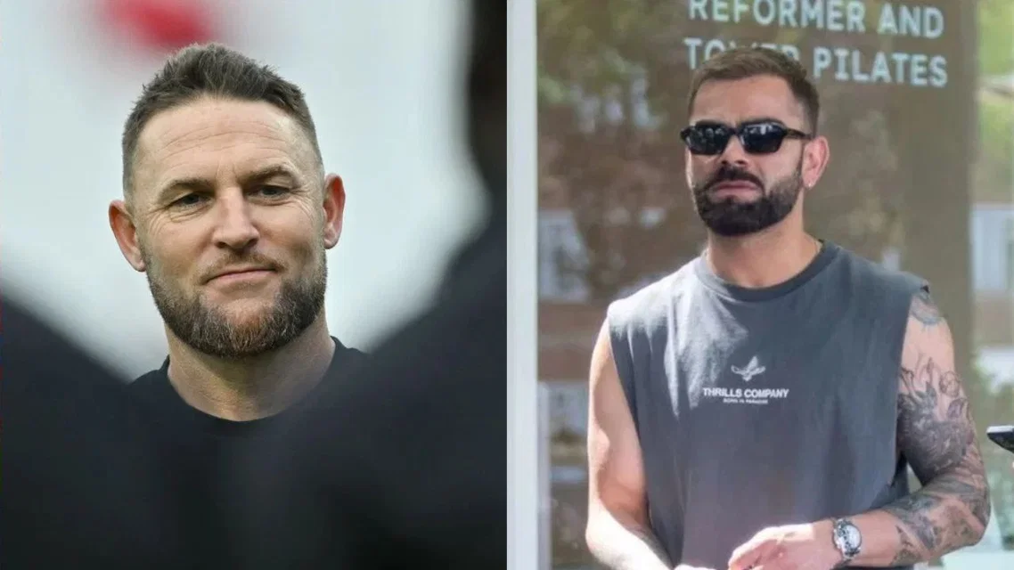 Brendon McCullum and Virat Kohli [Source: AFP, x]