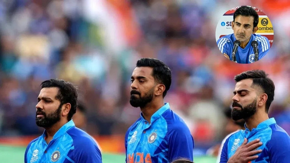 Gautam Gambhir Virat Kohli Rohit Sharma KL Rahul for India. Image Credits: AFP