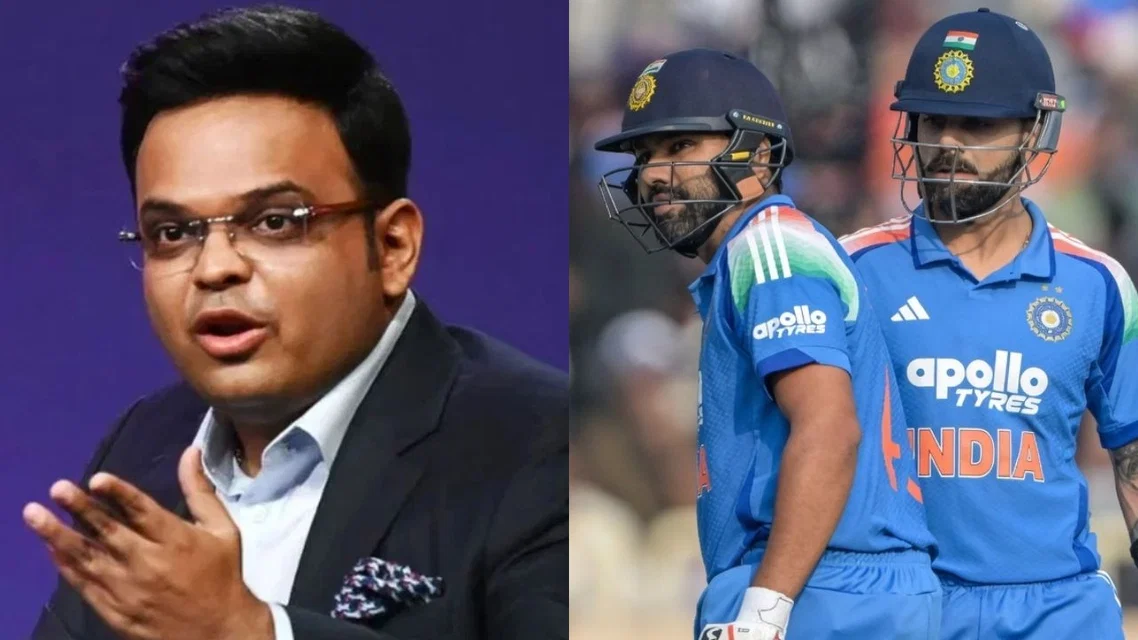 Jay Shah and Virat Kohli and Rohit Sharma [Source: AFP]