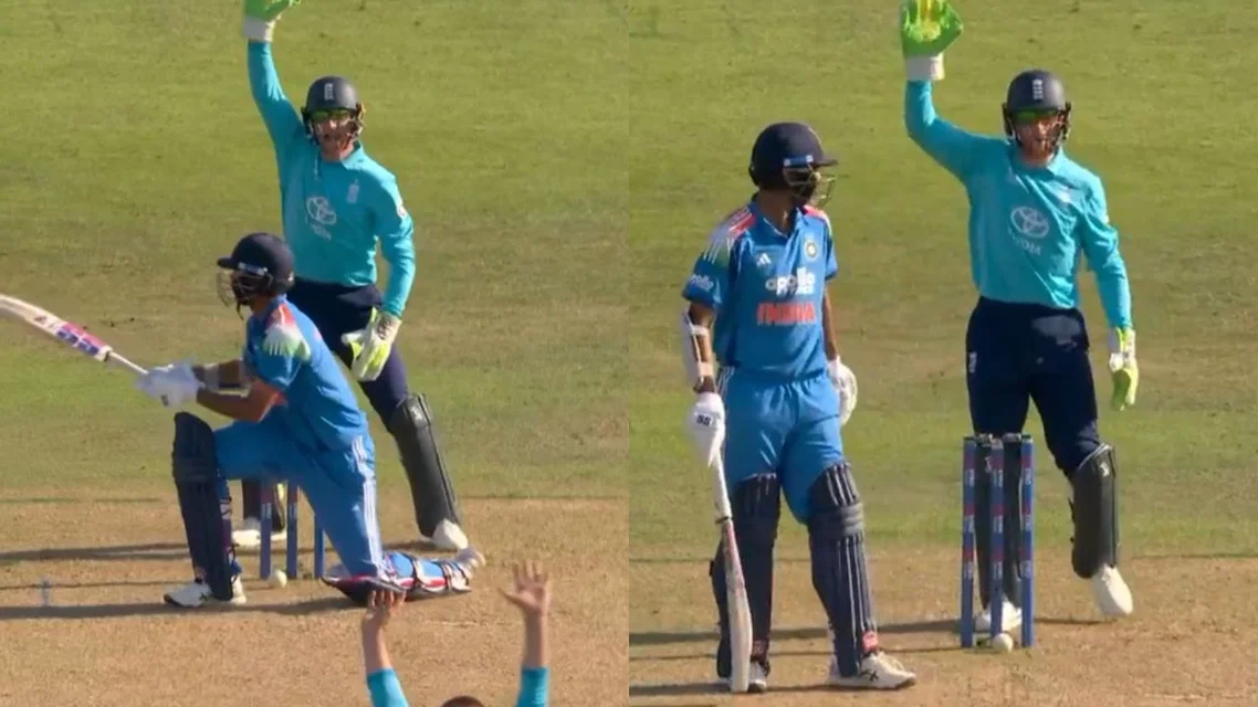 Washington Sundar survives a close call [Source: X]