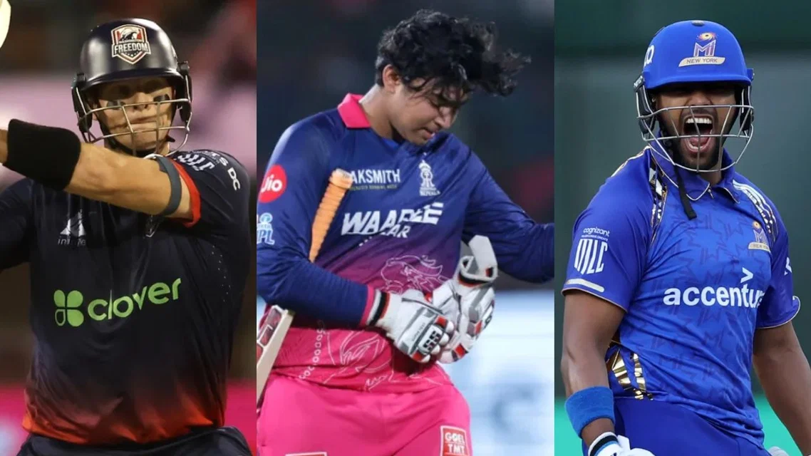 Steve Smith, Vaibhav Sooryavanshi and Nicholas Pooran [Source: MLC and BCCI]