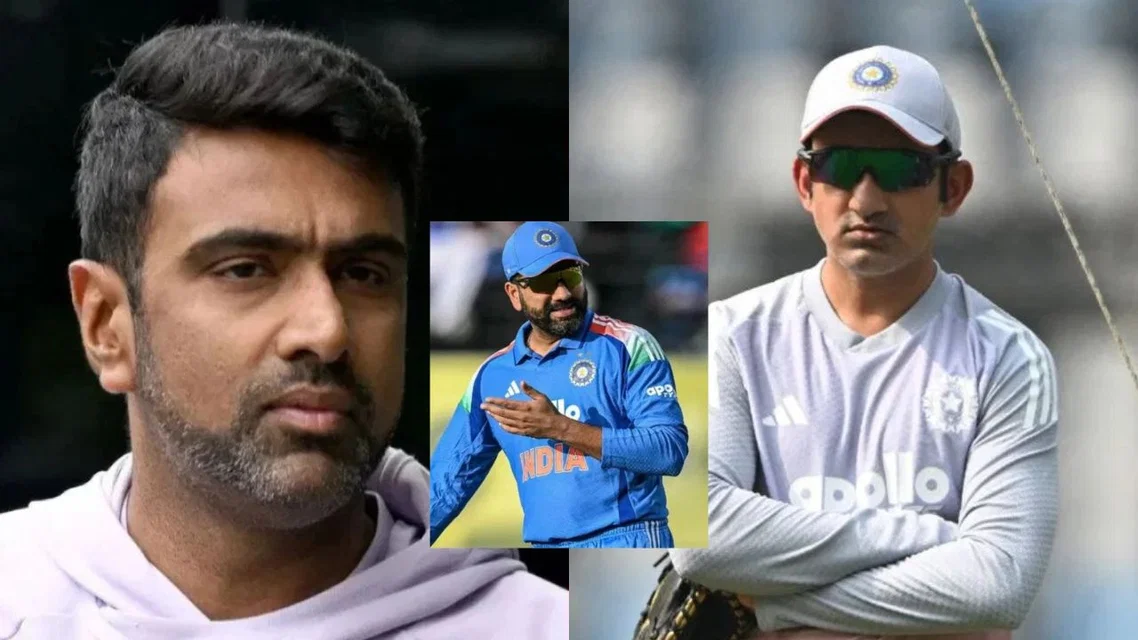 Ravi Ashwin, Rohit Sharma and Gautam Gambhir [Source: AFP]