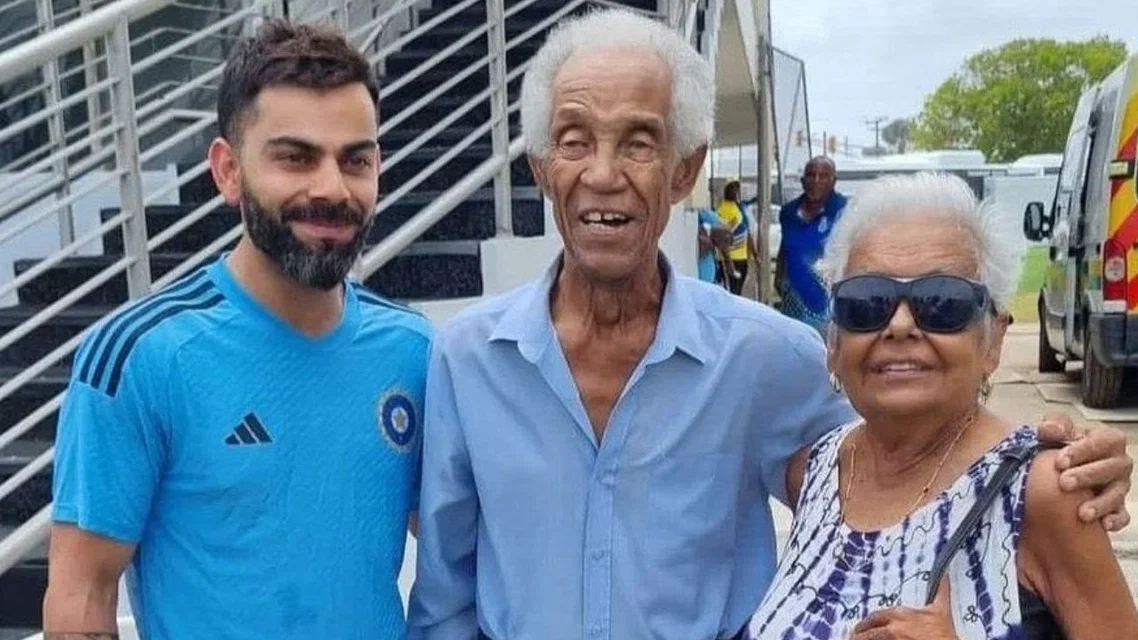 Virat Kohli and Sir Garfield Sobers - (Source: ScreenGrab)