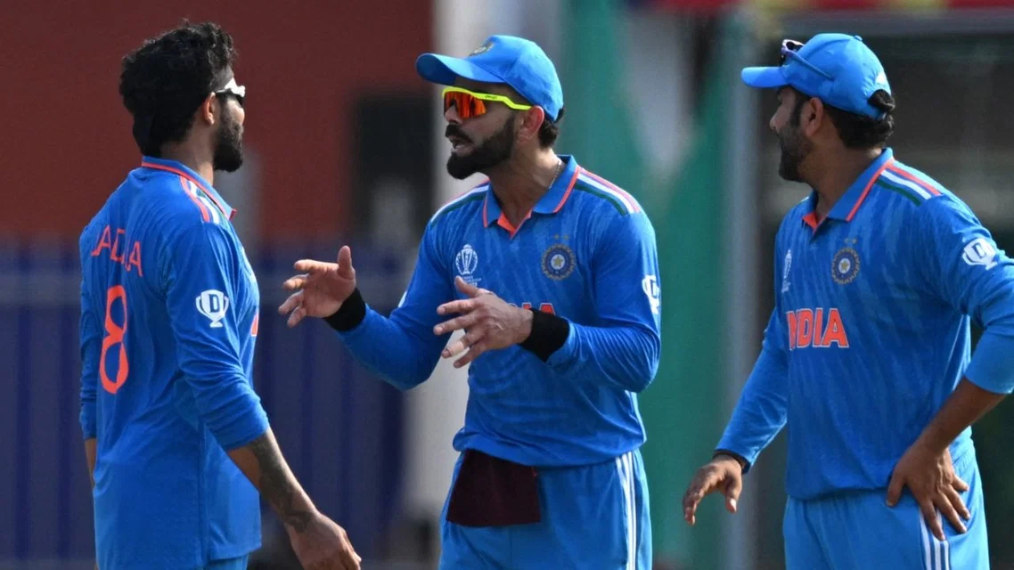 Virat Kohli, Rohit Sharma, and Ravindra Jadeja -(Source: AFP)
