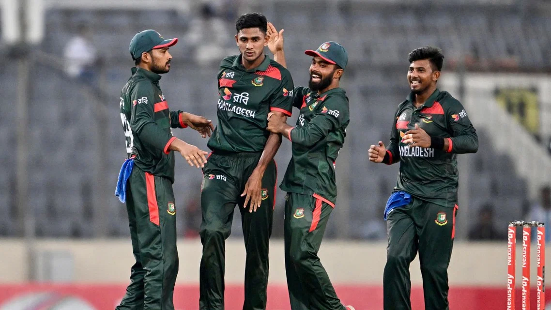 Nahid Rana and Bangladesh Players (Source: AFP)