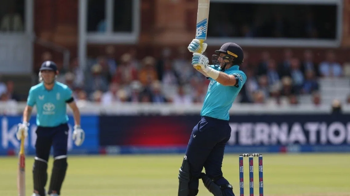 England players batting at Lord's [Source: AFP]