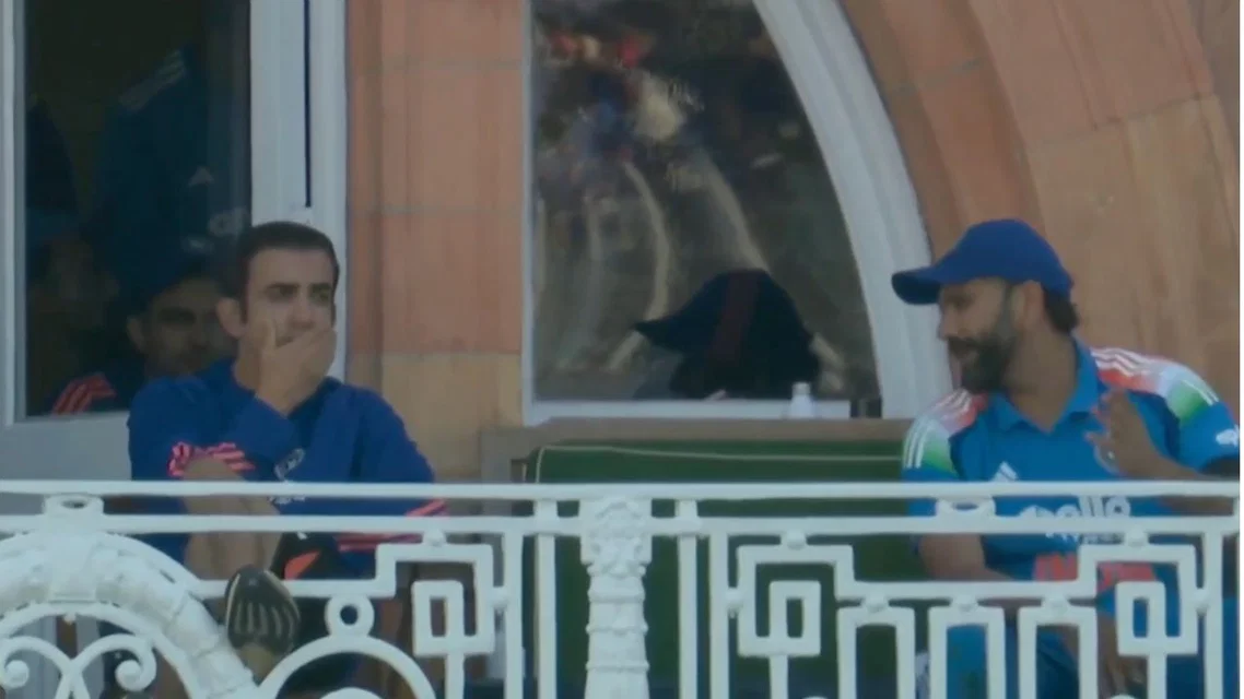 Gautam Gambhir and Rohit Sharma engage in a chat [Source: X]