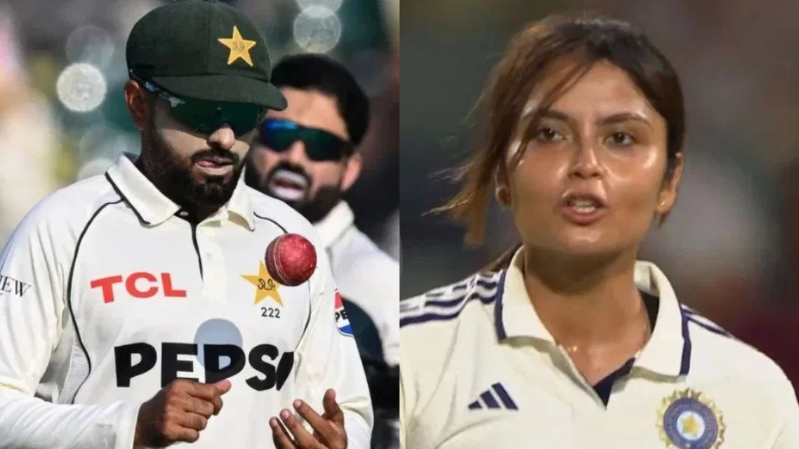 Babar Azam and Sayali Satghare [Source: AFP, @7Cricket/x]