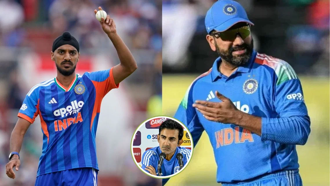 Arshdeep Singh, Rohit Sharma and Gautam Gambhir (Source: AP and AFP)