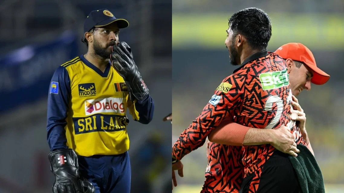Kusal Mendis (L) & SRH's two star players (Source: AFP Photos)