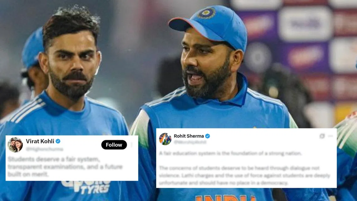 Virat Kohli and Rohit Sharma tweeting [Source: Screengrab]