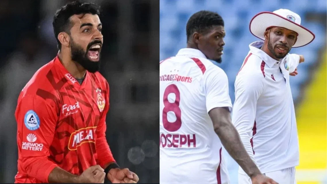 Shadab Khan warns West Indies team ahead of two-match series [Source: AFP]
