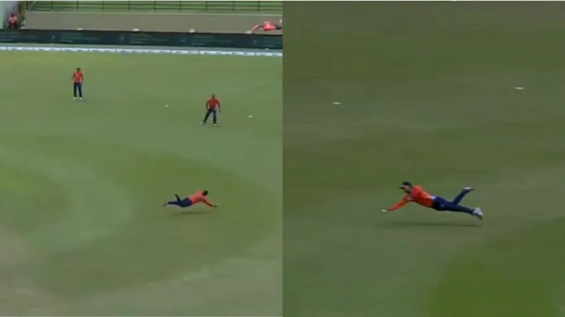 Pakistan's former U19 captain takes a beauty of a catch (Source: @gslt20/X)